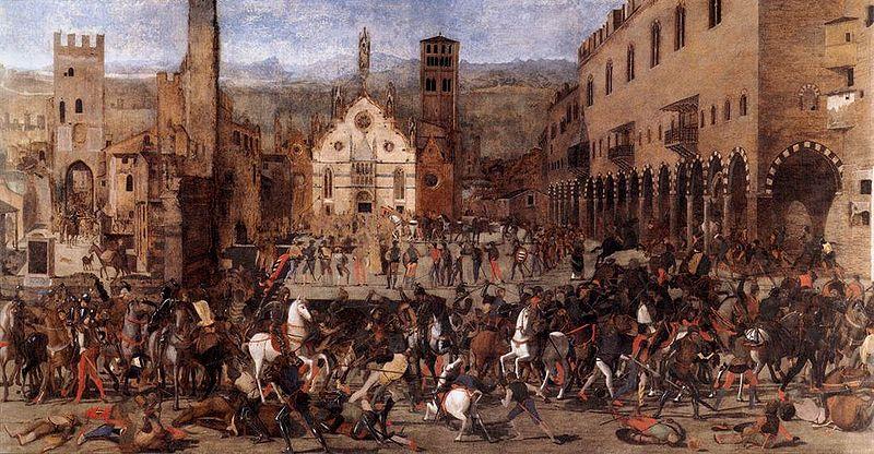 Francesco Morone Battle between the Gonzaga and the Bonacolsi oil painting image